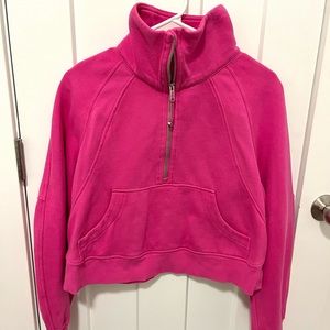 SOLD Lululemon Oversized Scuba Half Zip Funnel Neck XS/S in Sonic Pink
